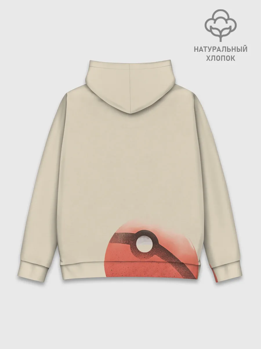 Худи мужской база хлопок / Чаризард и покебол