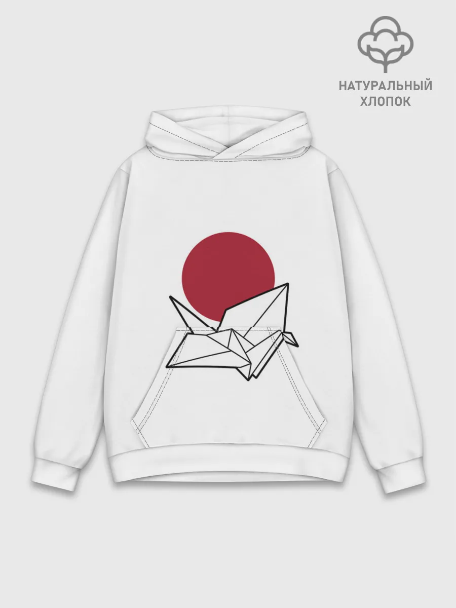 Худи мужской база хлопок / БУМАЖНЫЙ ЖУРАВЛЬ | PAPER CRANE