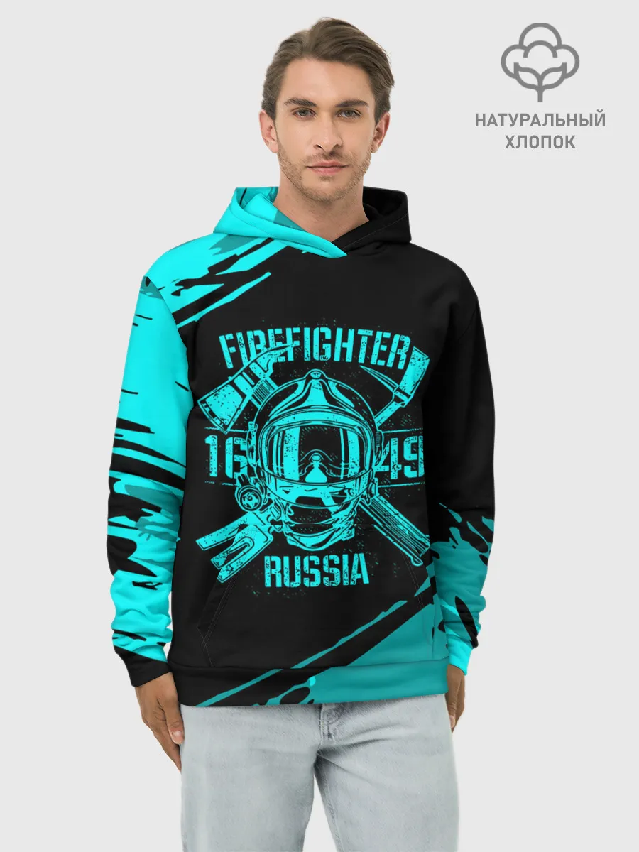 Худи мужской база хлопок / FIREFIGHTER 1649 RUSSIA