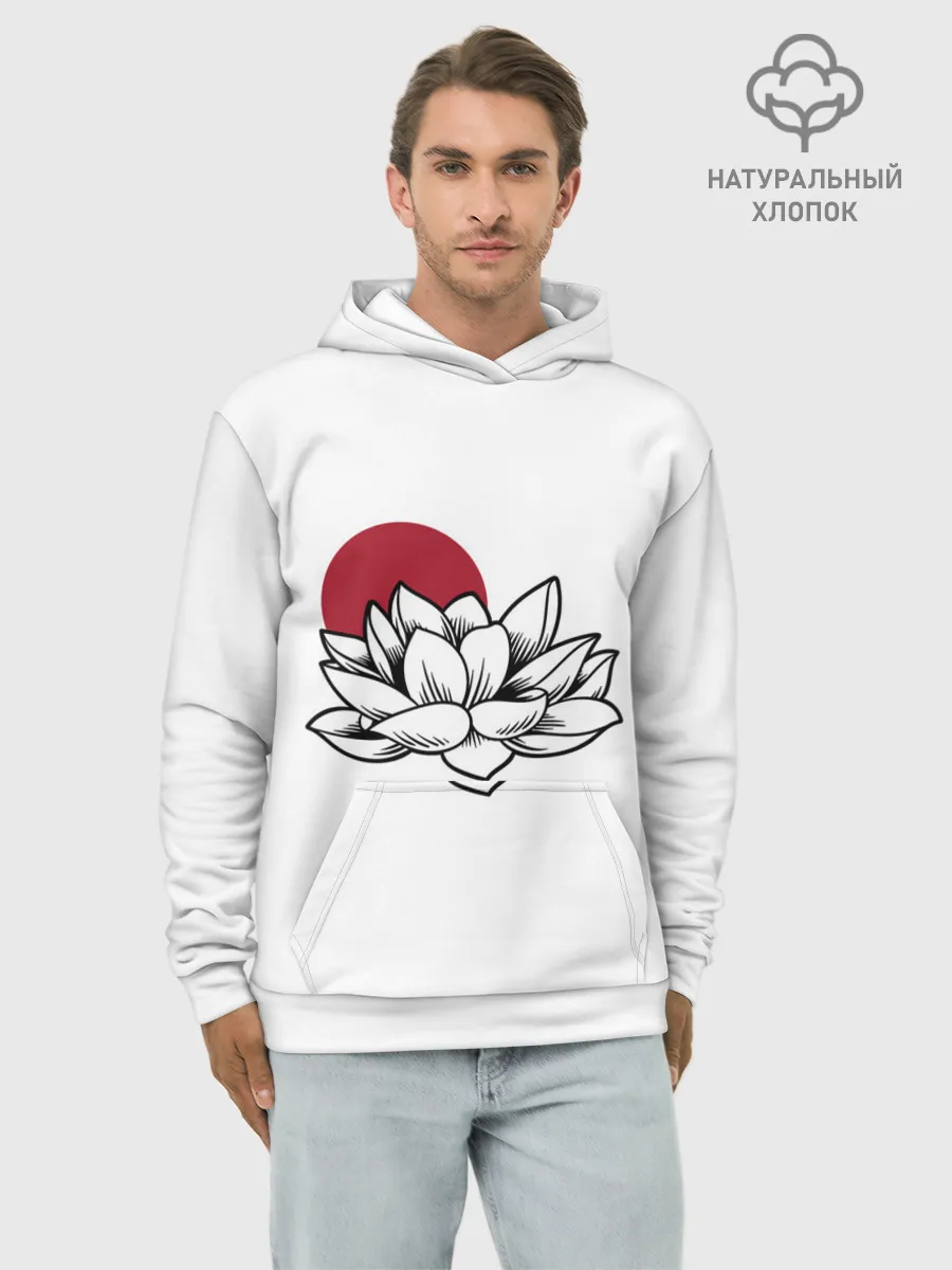 Худи мужской база хлопок / КУВШИНКА НИМФЕЯ | WATER LILY