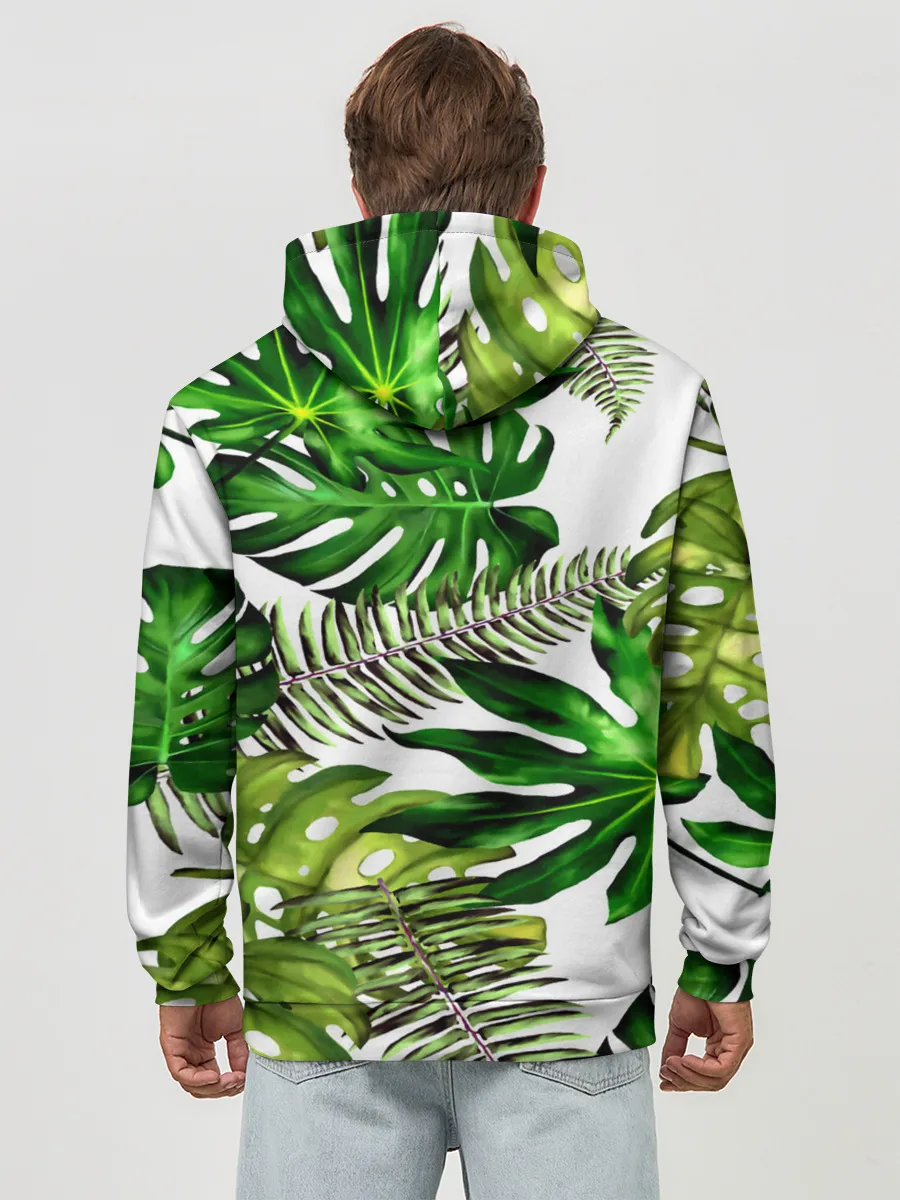 Худи мужской база хлопок / ГАВАЙСКИЕ ЛИСТЬЯ