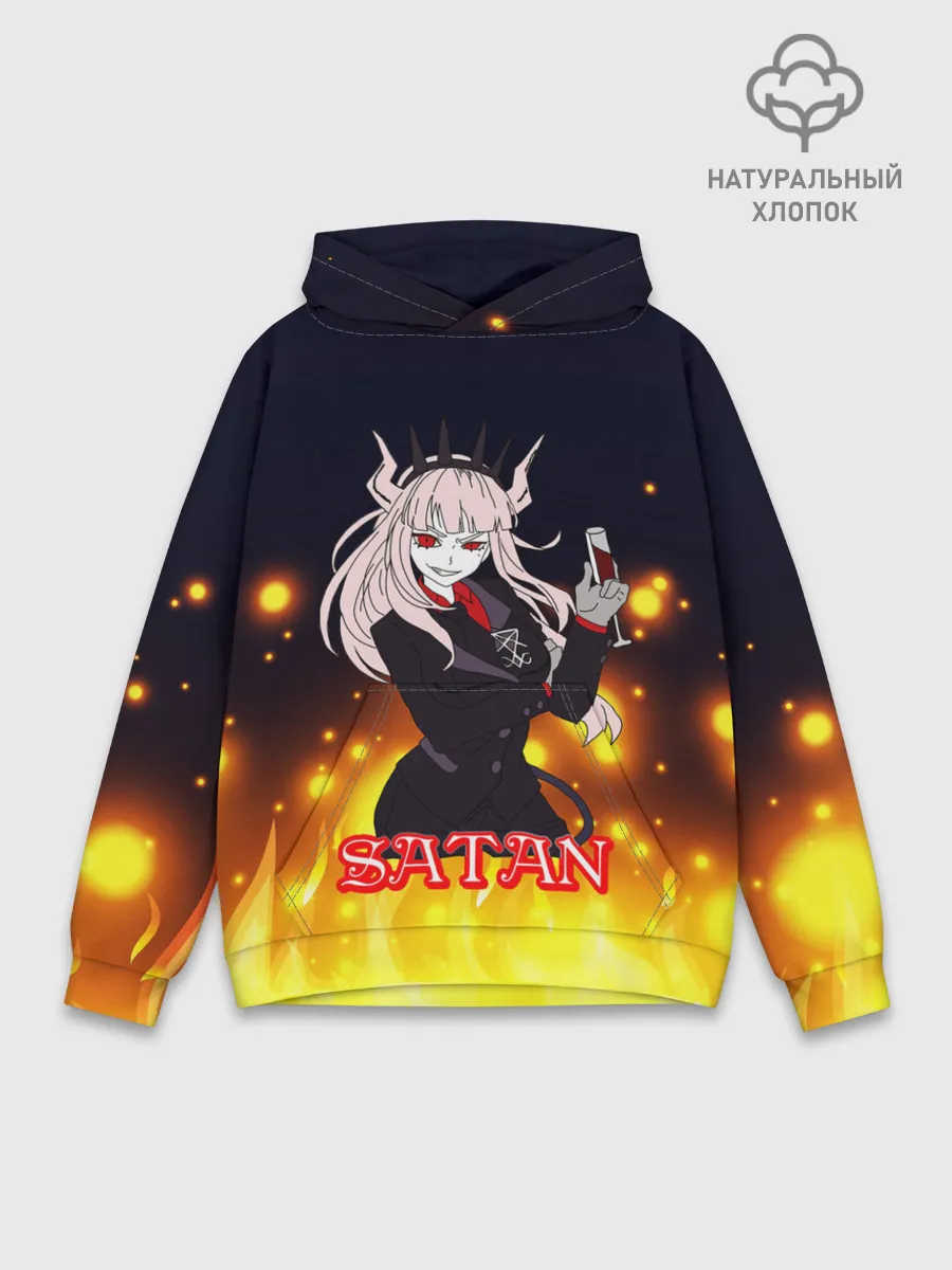 Худи мужской база хлопок / Helltaker Satan Girl