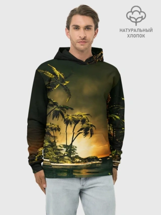 Худи мужской база хлопок / РАЙСКИЙ ОСТРОВ