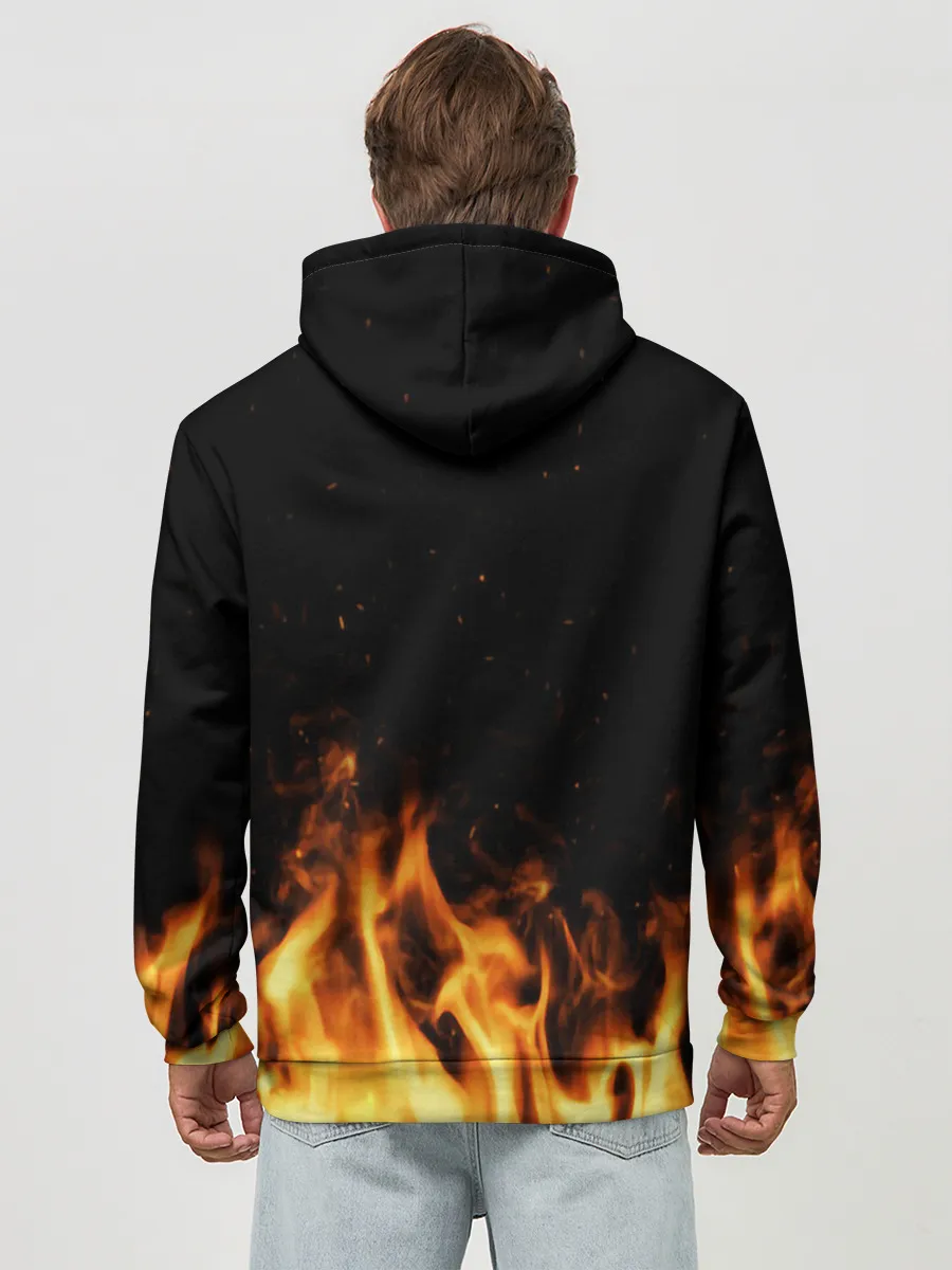 Худи мужской база хлопок / Огонь