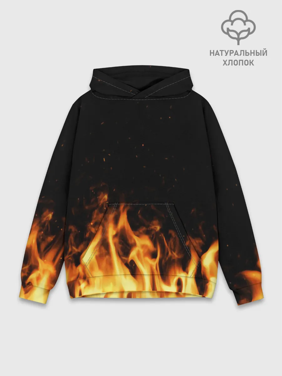 Худи мужской база хлопок / Огонь