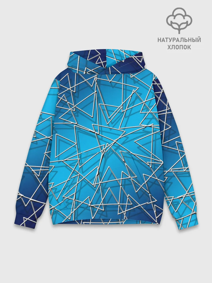 Худи мужской база хлопок / Треугольники