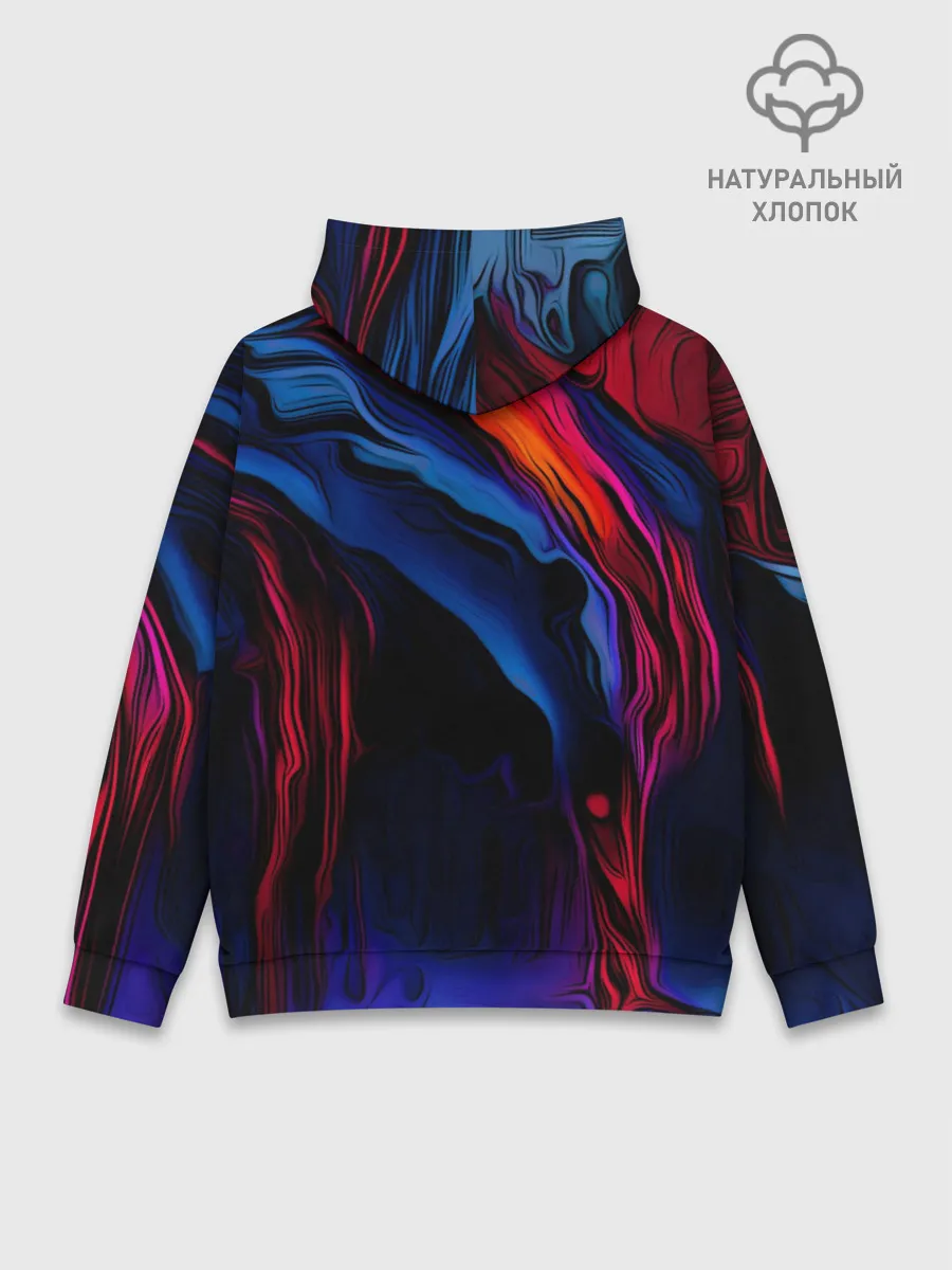 Худи мужской база хлопок / Красочный абстракт