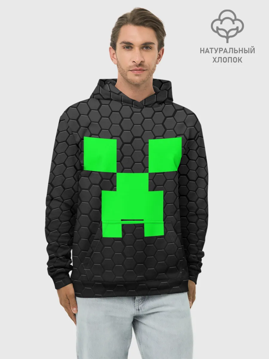 Худи мужской база хлопок / MINECRAFT CREEPER | КРИПЕР МАЙНКРАФТ