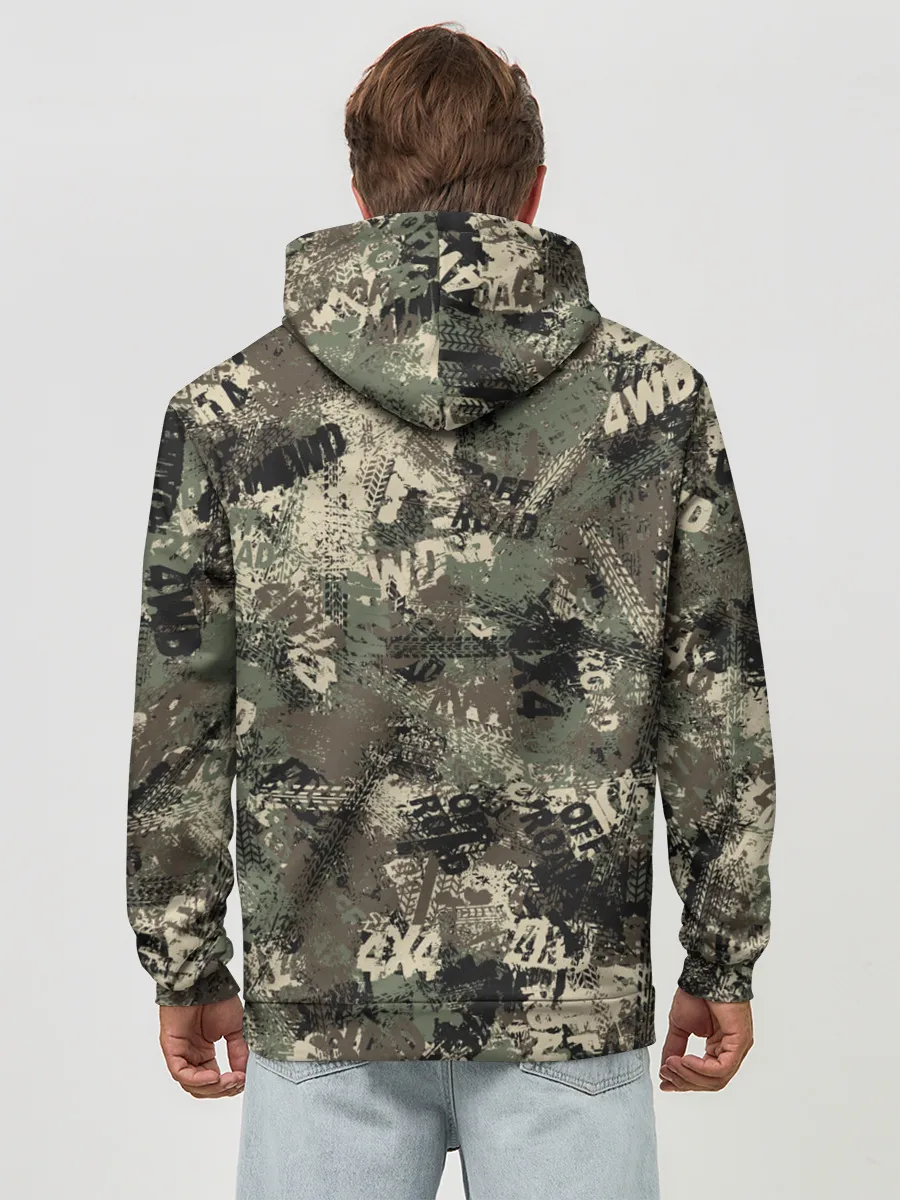 Худи мужской база хлопок / Off Road камуфляж