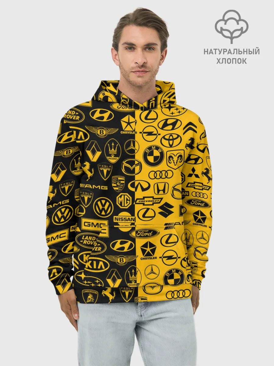 Худи мужской база хлопок / ЛОГОТИПЫ АВТО