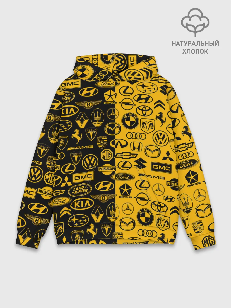 Худи мужской база хлопок / ЛОГОТИПЫ АВТО