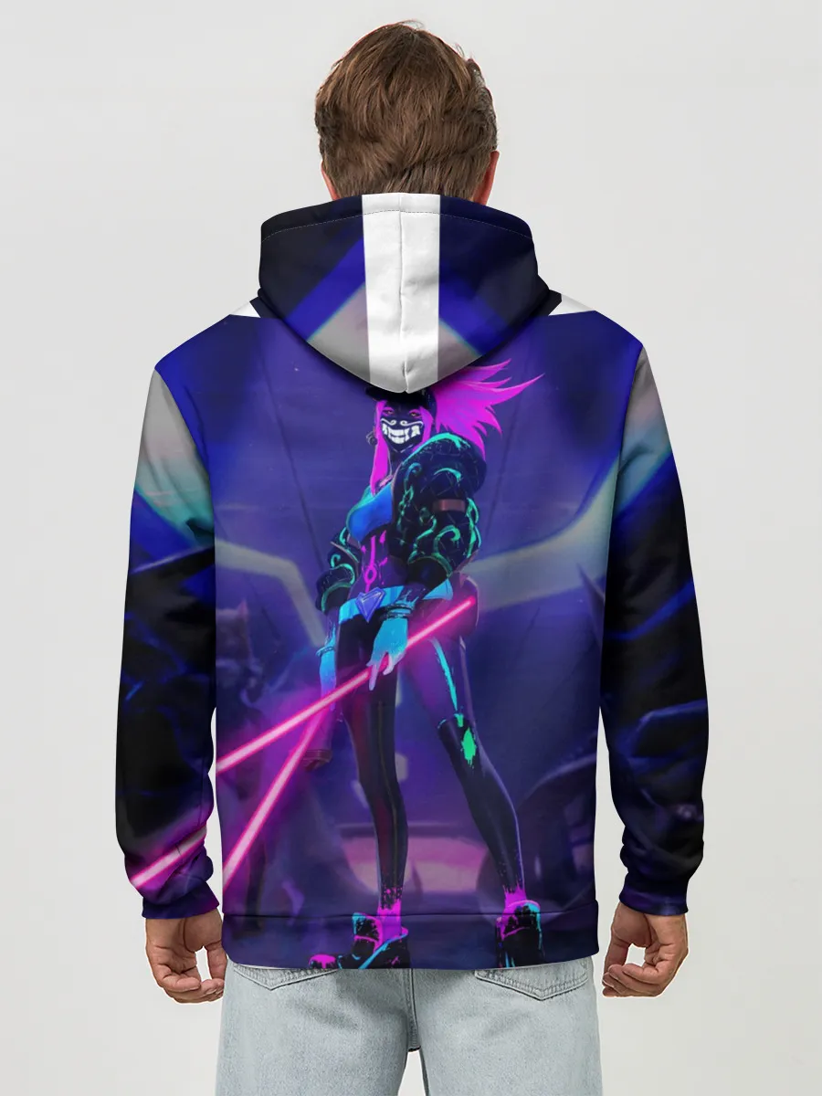 Худи мужской база хлопок / League of legends Akali KDA