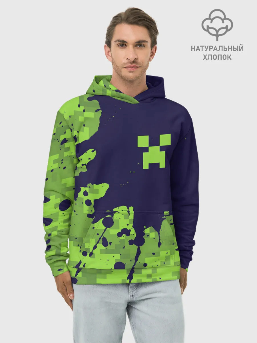 Худи мужской база хлопок / MINECRAFT / МАЙНКРАФТ
