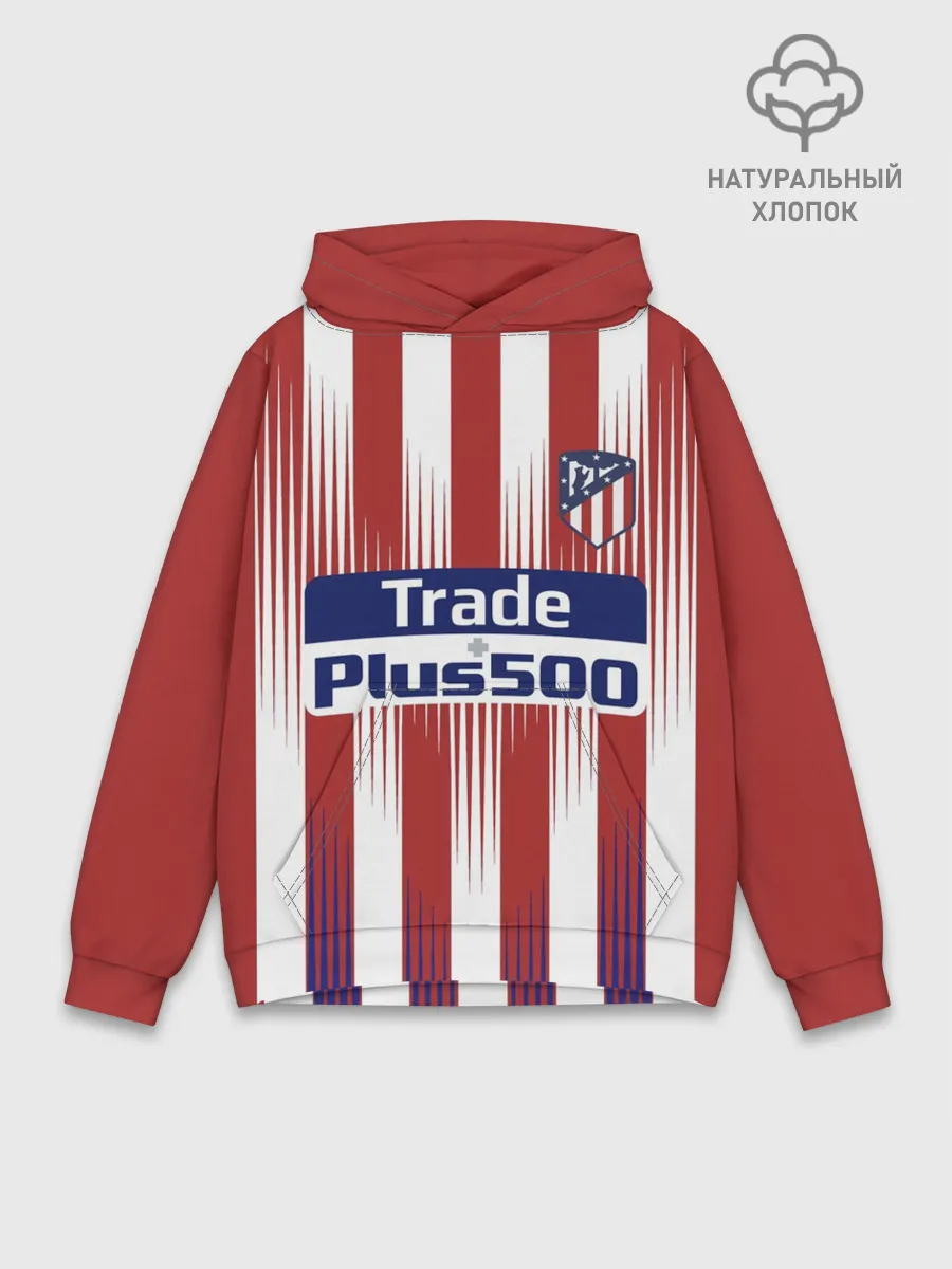 Худи мужской база хлопок / Форма Атлетико Мадрид