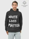 Худи мужской база хлопок / White Lives Matter