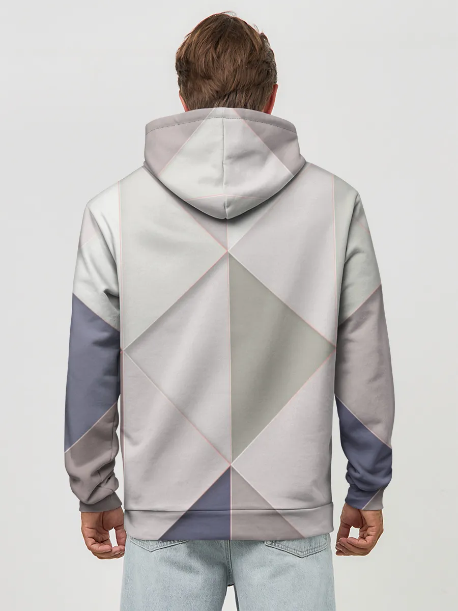 Худи мужской база хлопок / Треугольники