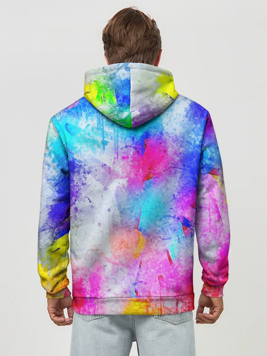 Худи мужской база хлопок / НЕОНОВЫЕ ПОТЕРТОСТИ