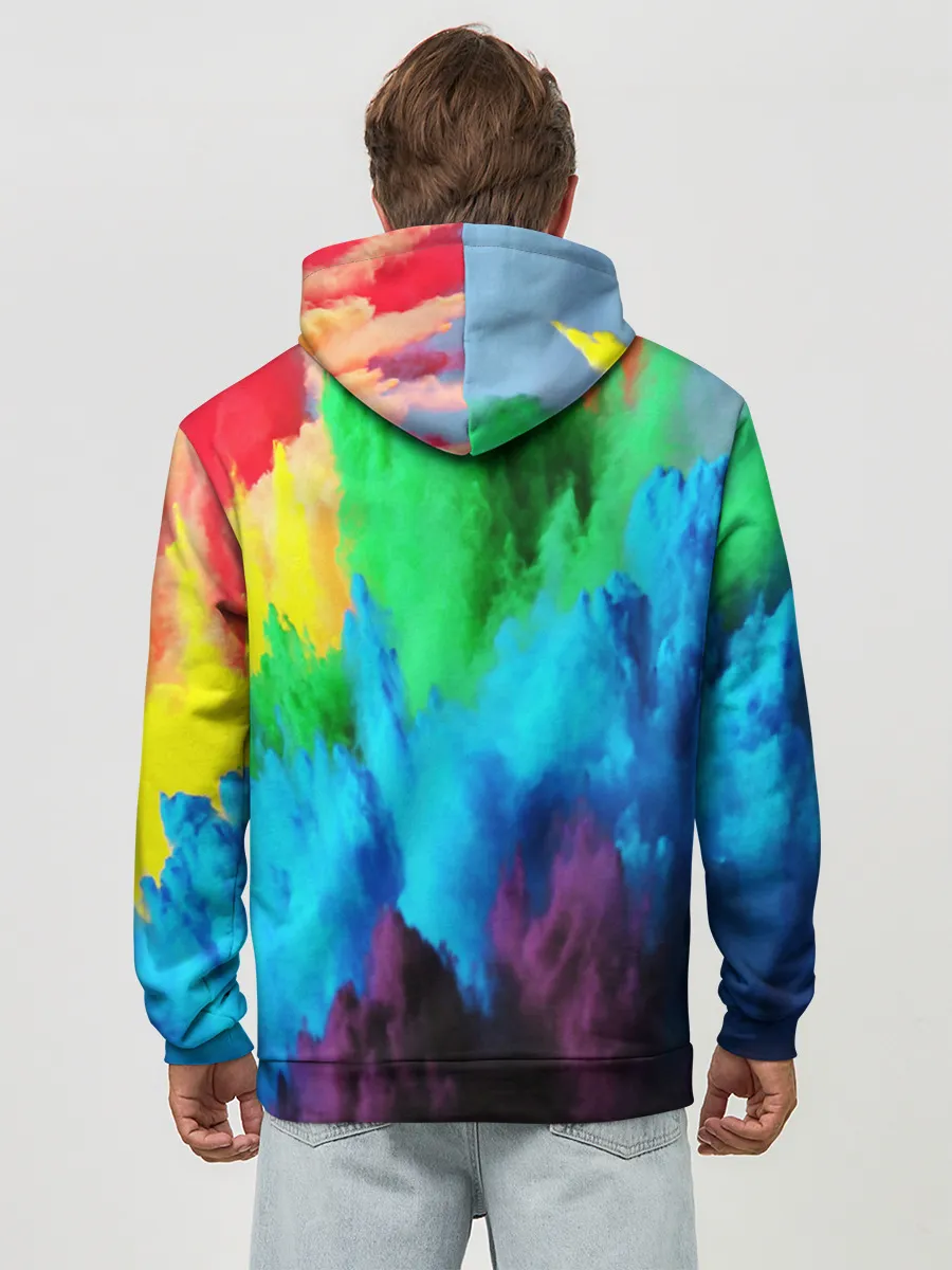 Худи мужской база хлопок / РАЗНОЦВЕТНЫЕ КРАСКИ