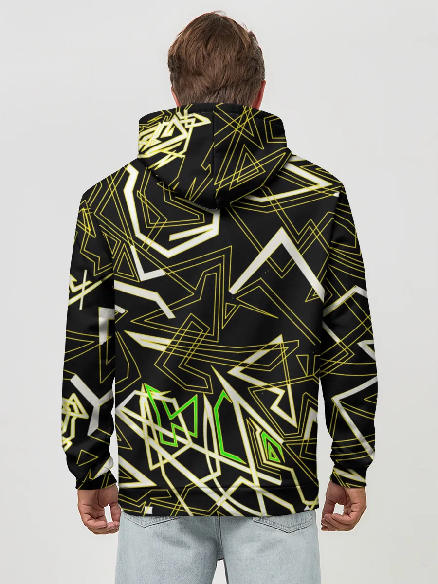 Худи мужской база хлопок / Геометрическая абстракция