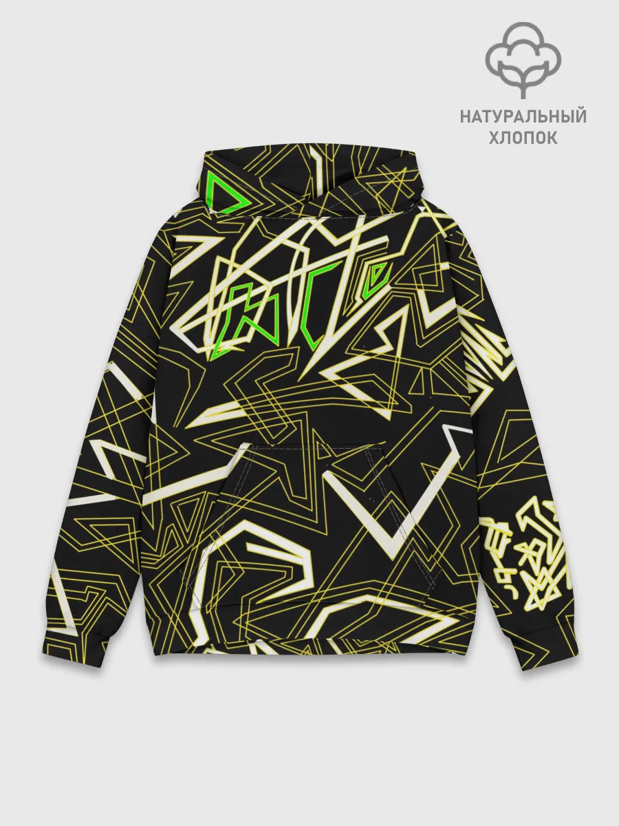 Худи мужской база хлопок / Геометрическая абстракция