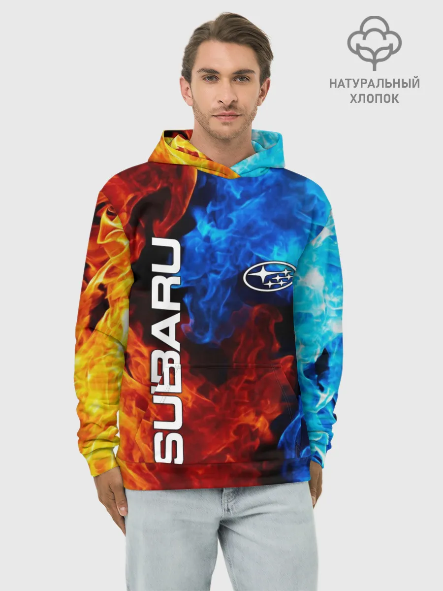 Худи мужской база хлопок / SUBARU