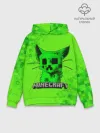 Худи мужской база хлопок / MINECRAFT CREEPER CAT