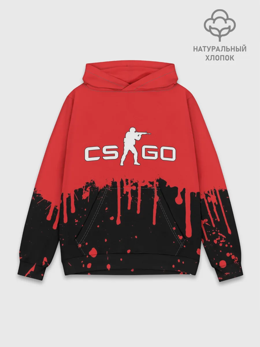 Худи мужской база хлопок / COUNTER STRIKE