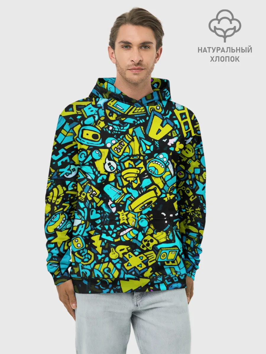 Худи мужской база хлопок / Треш