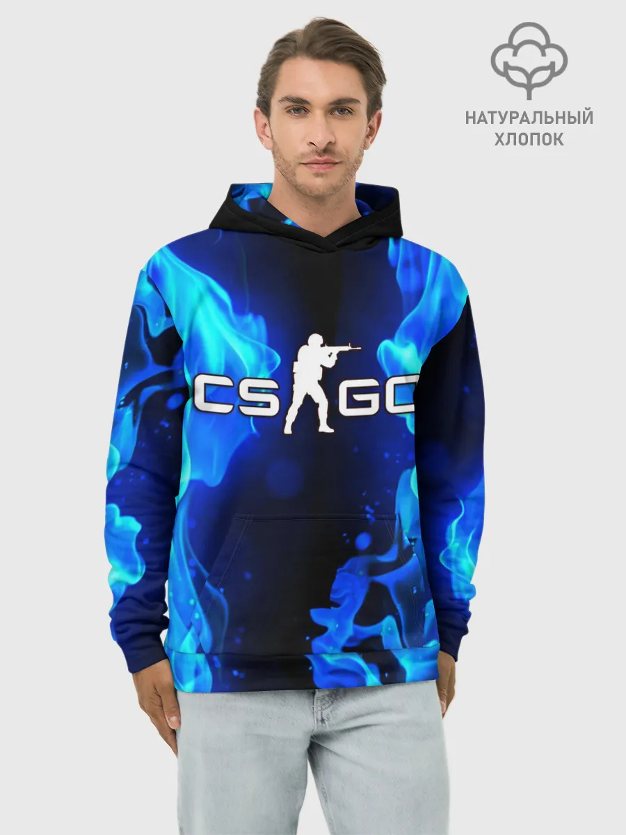 Худи мужской база хлопок / COUNTER STRIKE