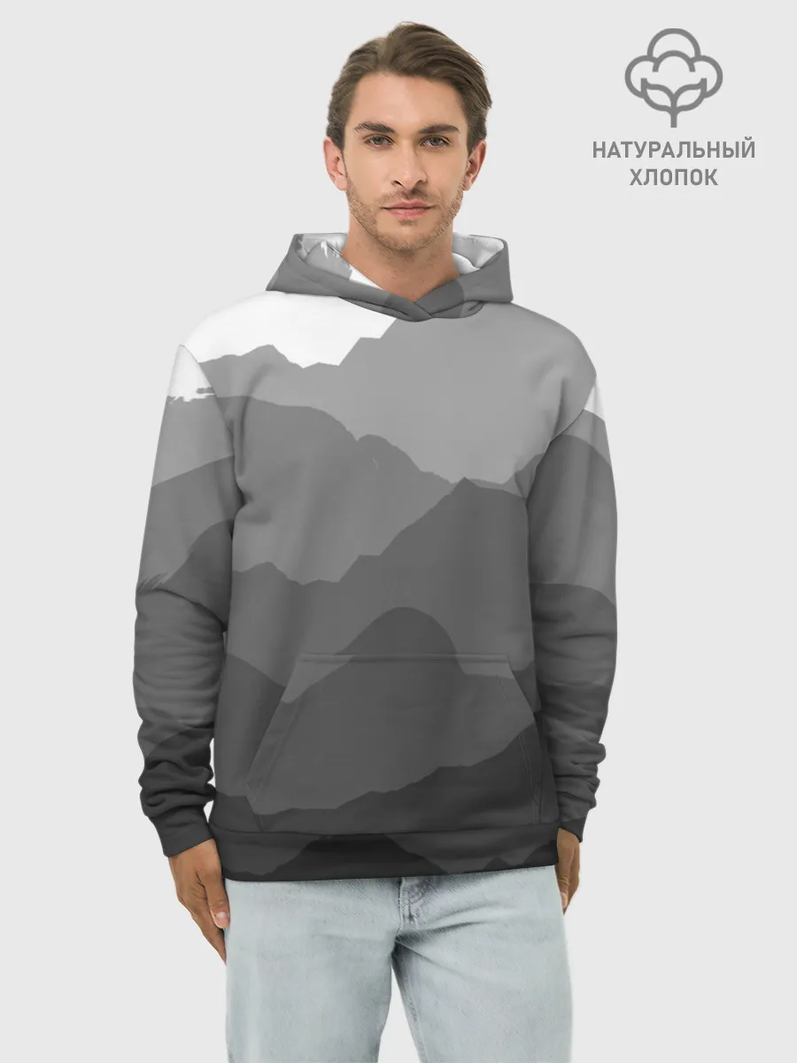Худи мужской база хлопок / горы