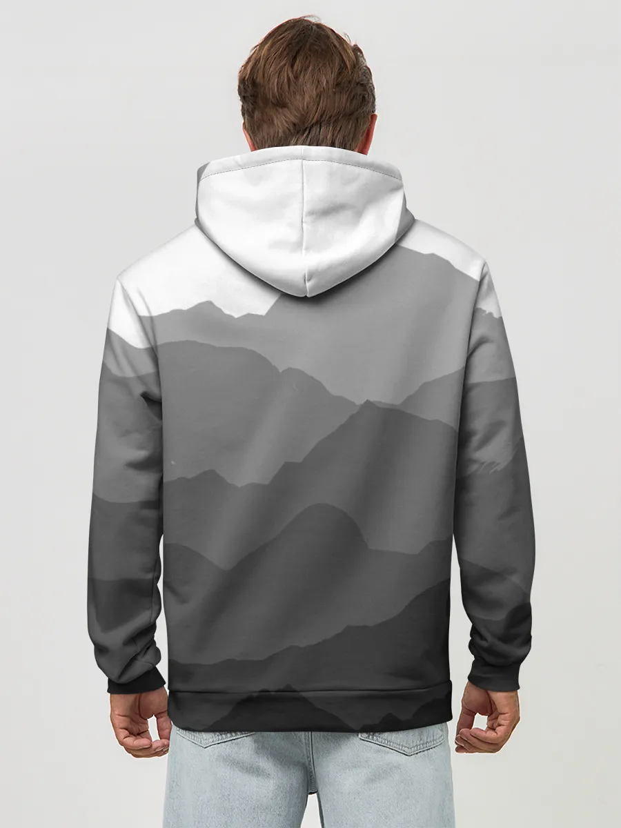 Худи мужской база хлопок / горы