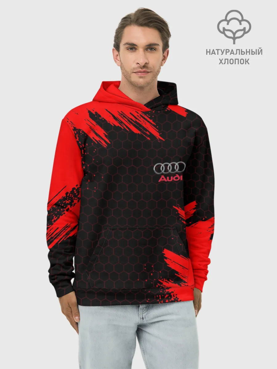 Худи мужской база хлопок / AUDI
