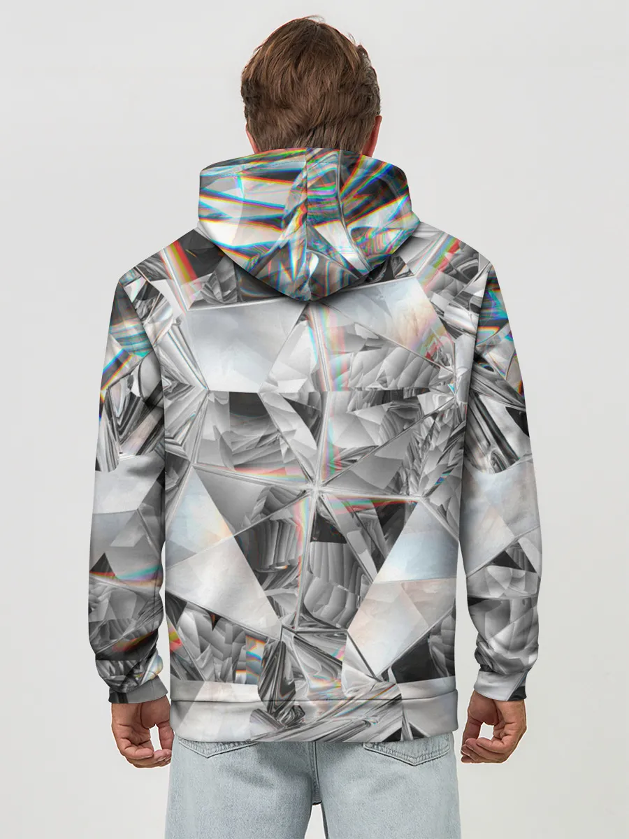 Худи мужской база хлопок / зеркальный калейдоскоп