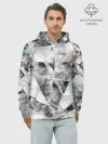 Худи мужской база хлопок / зеркальный калейдоскоп