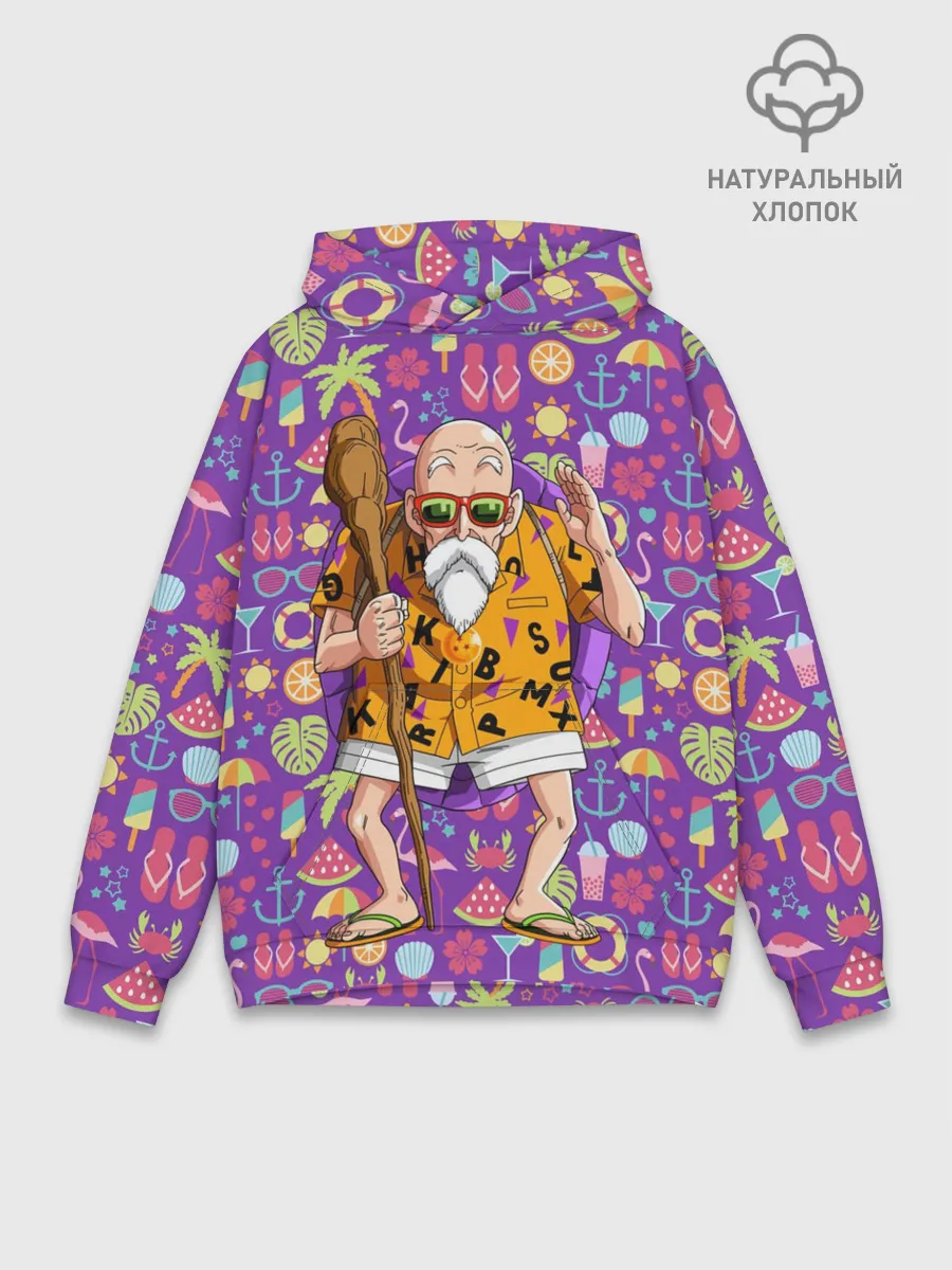 Худи мужской база хлопок / Шар Дракона. Мастер Роши