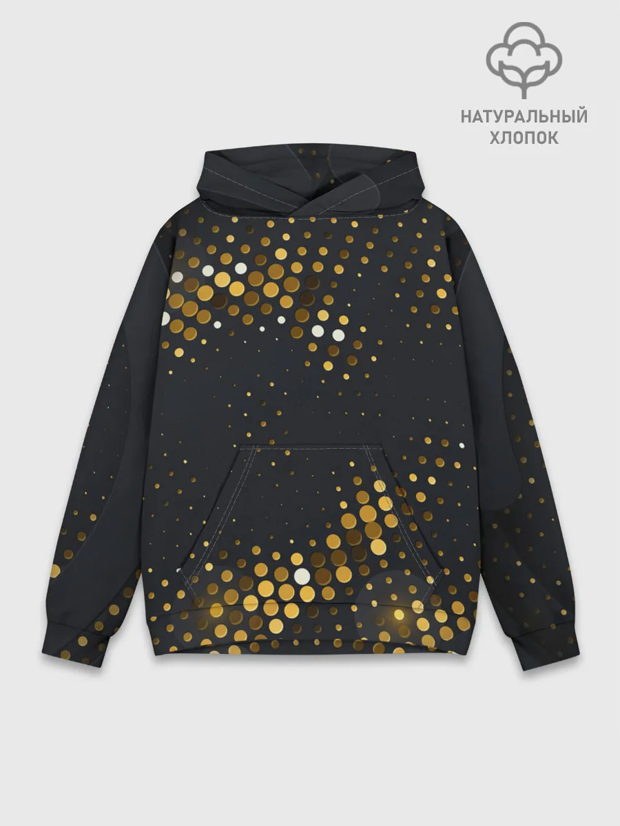 Худи мужской база хлопок / black gold