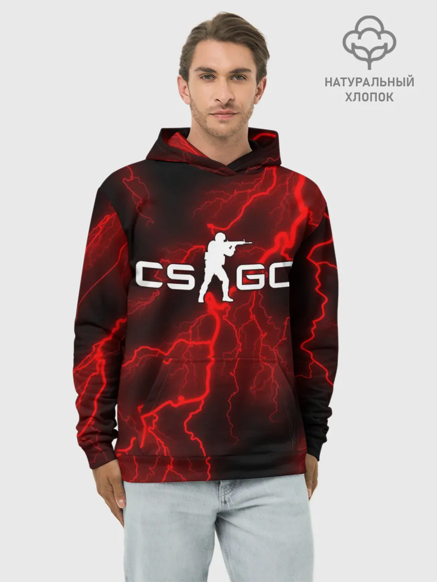 Худи мужской база хлопок / COUNTER STRIKE