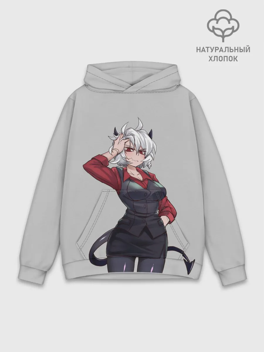 Худи мужской база хлопок / Malina рука на голове Helltaker