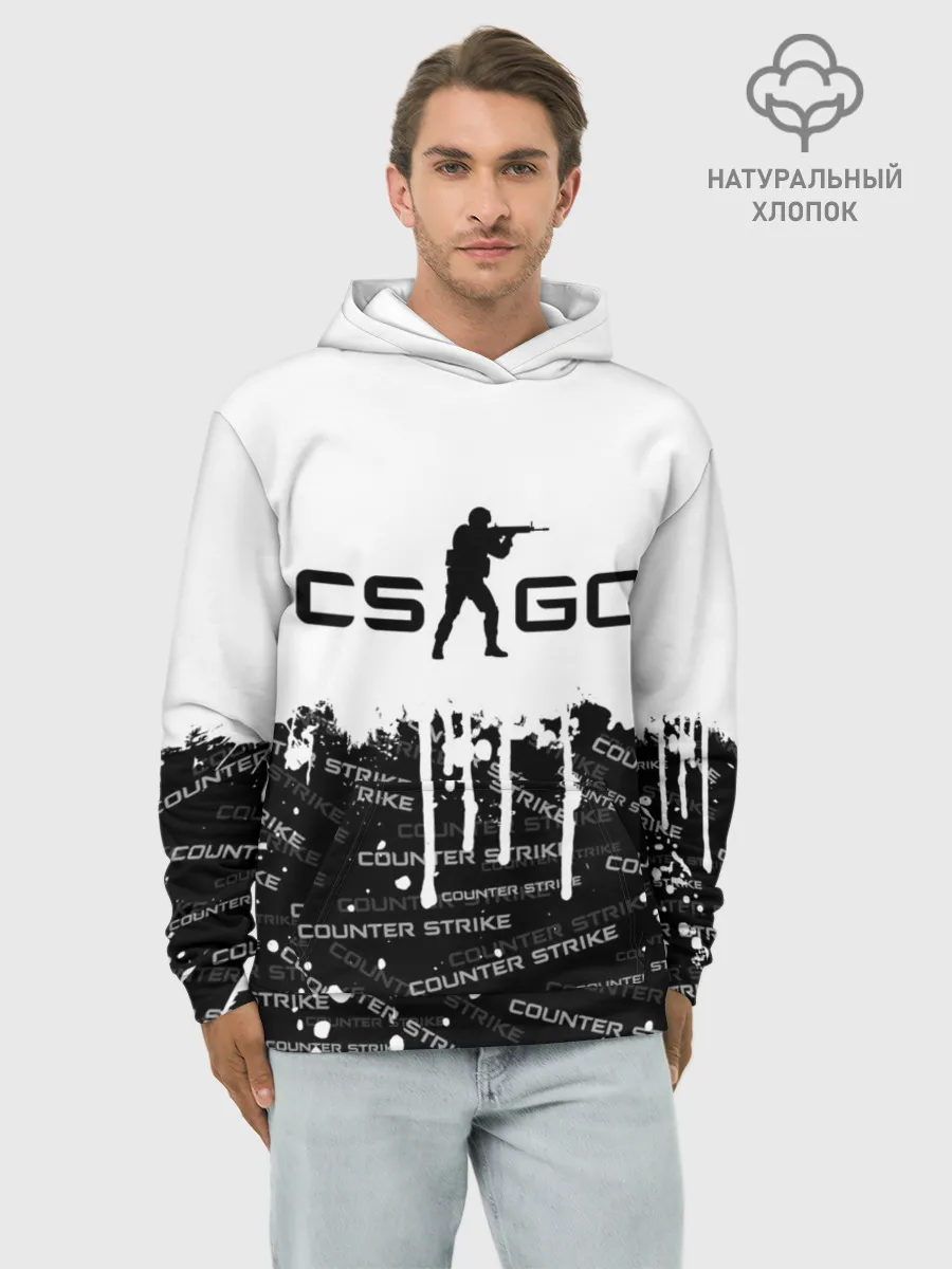 Худи мужской база хлопок / COUNTER STRIKE