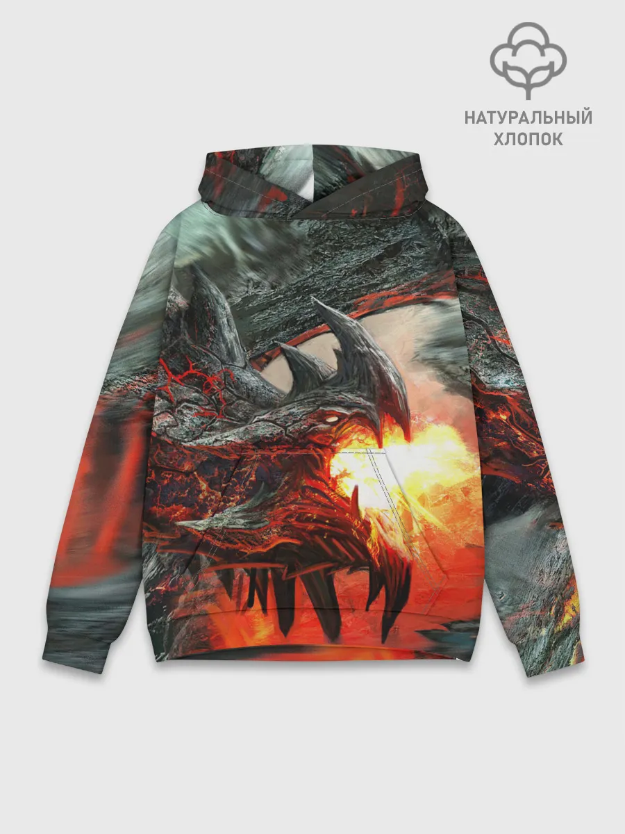 Худи мужской база хлопок / Дракон | Dragon