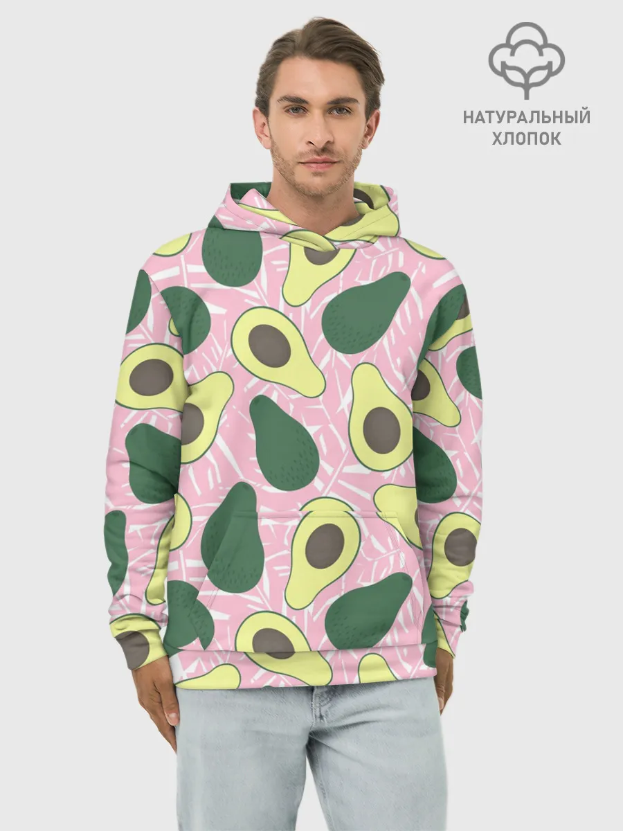 Худи мужской база хлопок / avocado