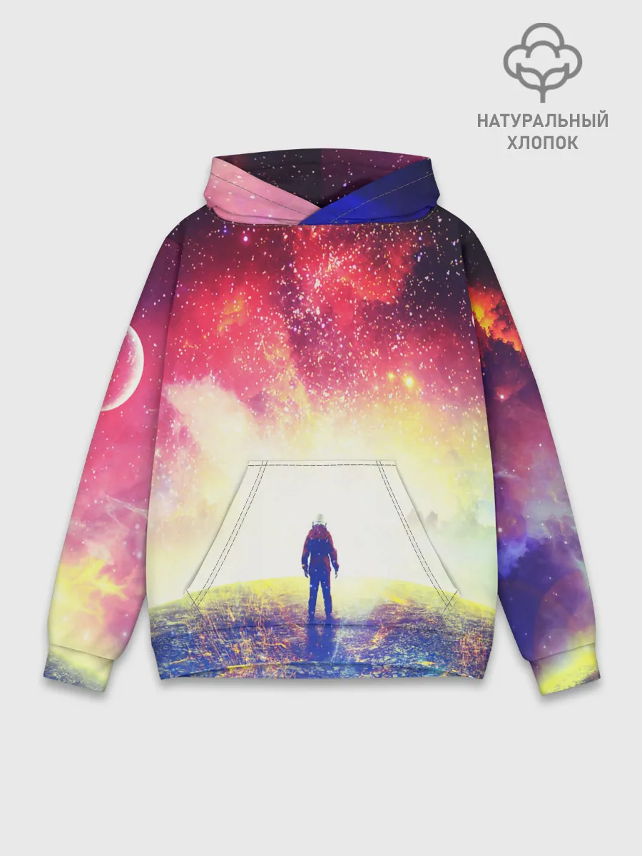 Худи мужской база хлопок / КОСМИЧЕСКИЙ АРТ