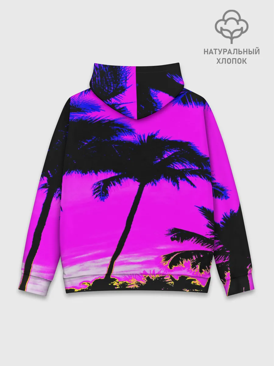 Худи мужской база хлопок / НЕОНОВЫЙ ЗАКАТ