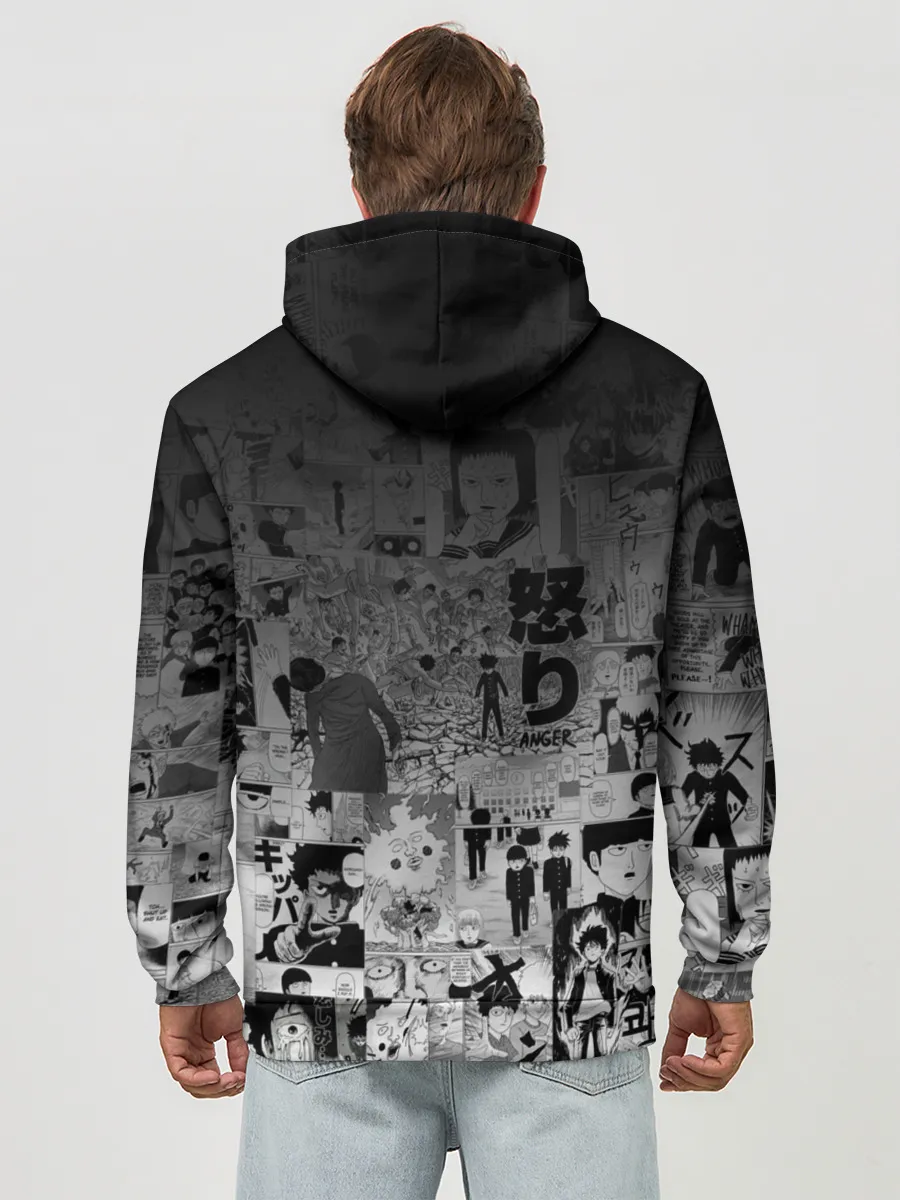 Худи мужской база хлопок / МОБ ПСИХО 100