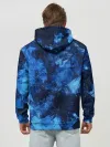 Худи мужской база хлопок / Blue Abstraction