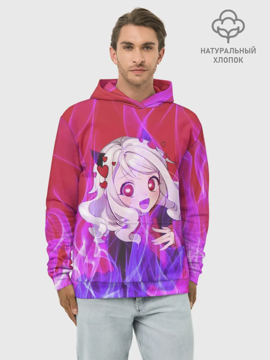 Худи мужской база хлопок / HELLTAKER. Модеус в огне