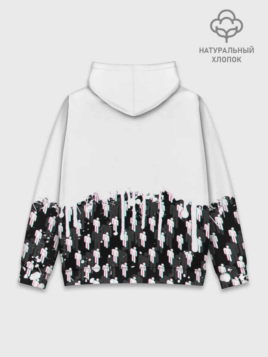 Худи мужской база хлопок / BILLIE EILISH GLITCH