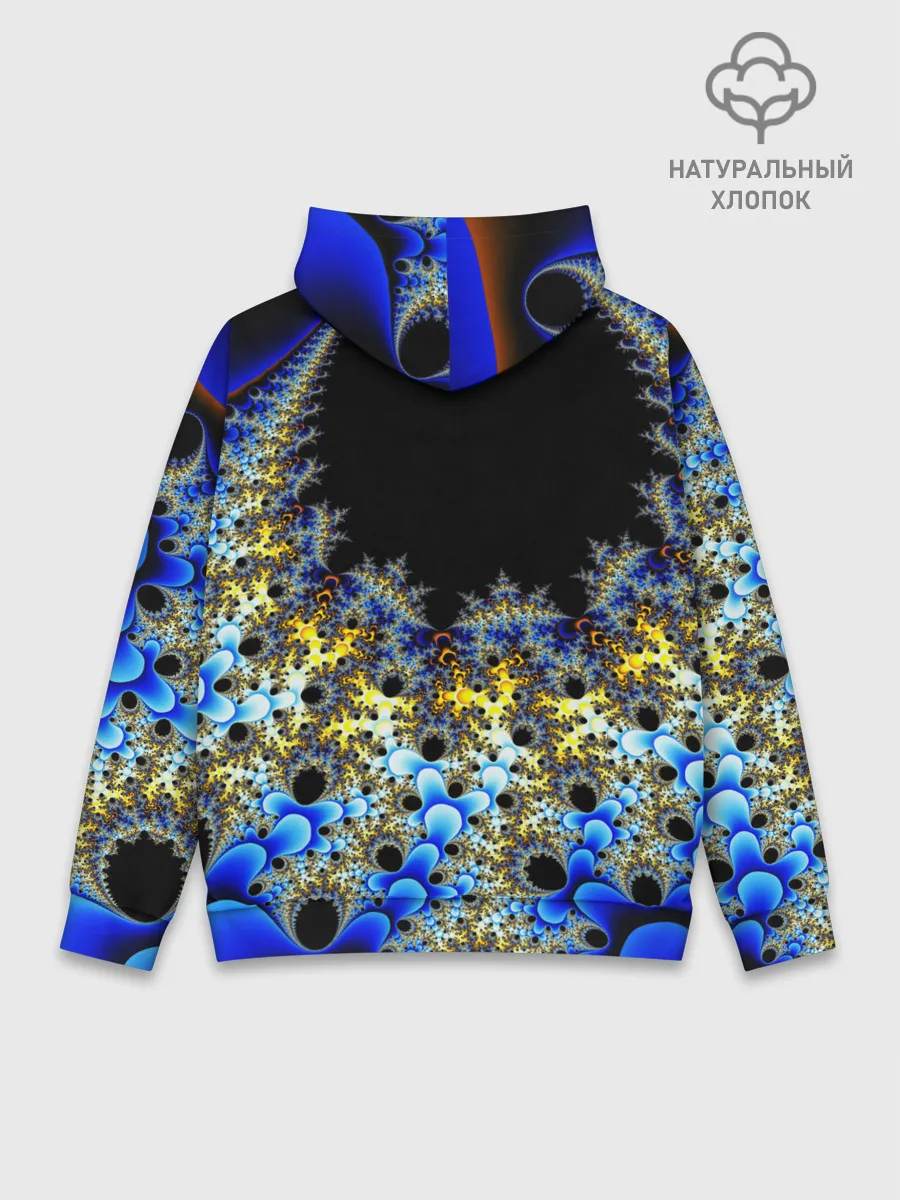 Худи мужской база хлопок / Фрактальная материя l Fractal