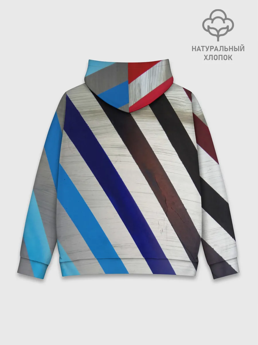 Худи мужской база хлопок / Косые линии полосы крупные