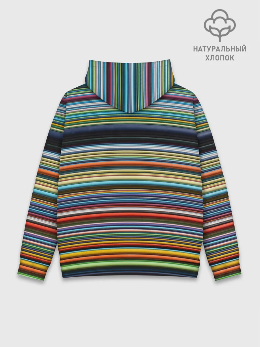 Худи мужской база хлопок / РАзноцыетные линии полосы хаос